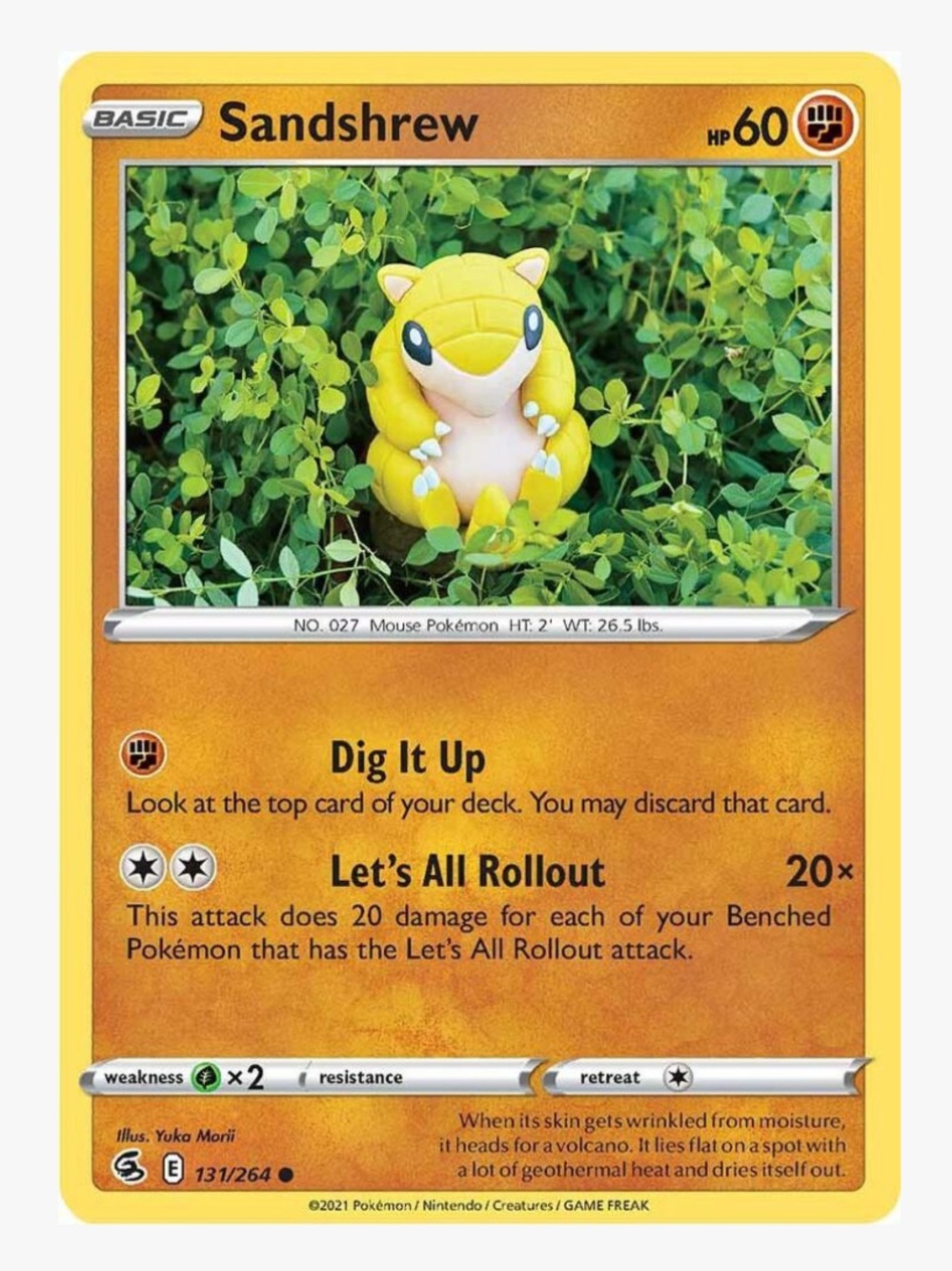 Sandshrew SWSH08: Fusion Strike Pokemon Trading Card
